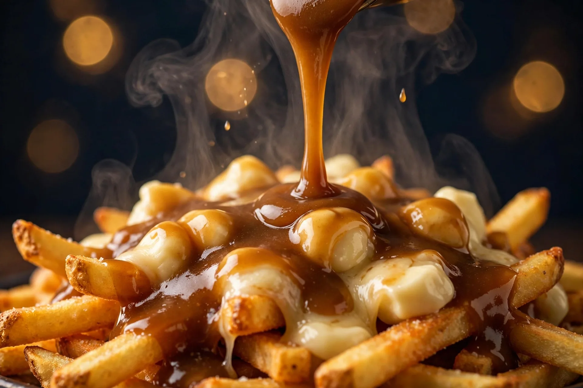 Original poutine with fries, cheese curds and gravy